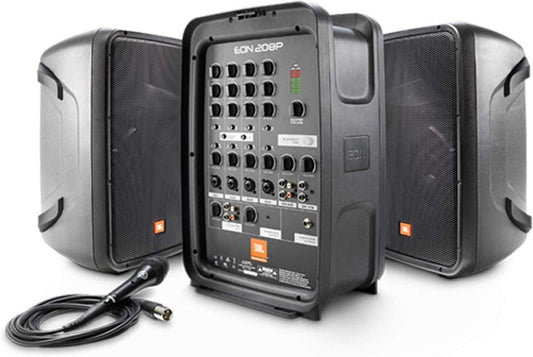 JBL Professional EON208P Portable All-in-One 2-way PA System with 8-Channel Mixer and Bluetooth
