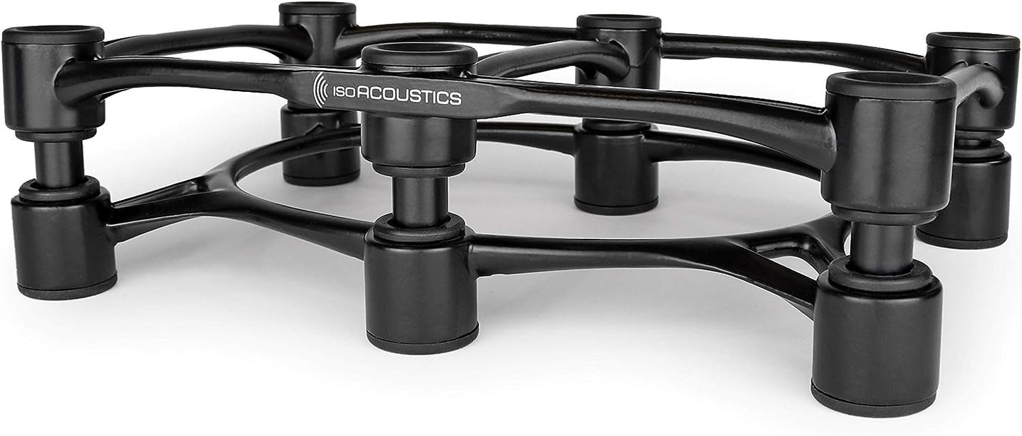 IsoAcoustics Aperta Series Isolation Speaker Stands with Tilt Adjustment: Aperta200 (7.8" x 10") Black Pair