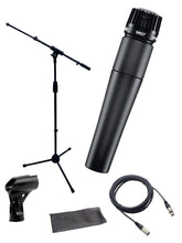Load image into Gallery viewer, Shure SM57-LC Instrument/Vocal Cardioid Dynamic Microphone Bundle with Mic Boom Stand, XLR Cable, Mic Clip, and Bag