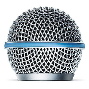 Shure Beta 58A Supercardioid Vocal Microphone & Pig Hog Black & White Woven Mic Cable, 20ft XLR - Bundle
