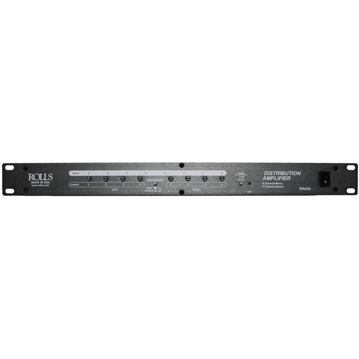 ROLLS RA63b Eight Channel Audio Distribution Amplifier, Rack Mountable