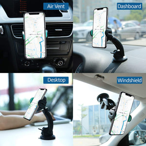 Wireless Car Charger USAMS 10W Qi Fast Charging Mount with Infrared Auto Clamping Windshield Dashboard Air Vent Phone Holder for iPhone X/XR/XS Max/8/8 Plus Samsung Note 9/8 S10/S10+/S9+ S8+ (Black2)
