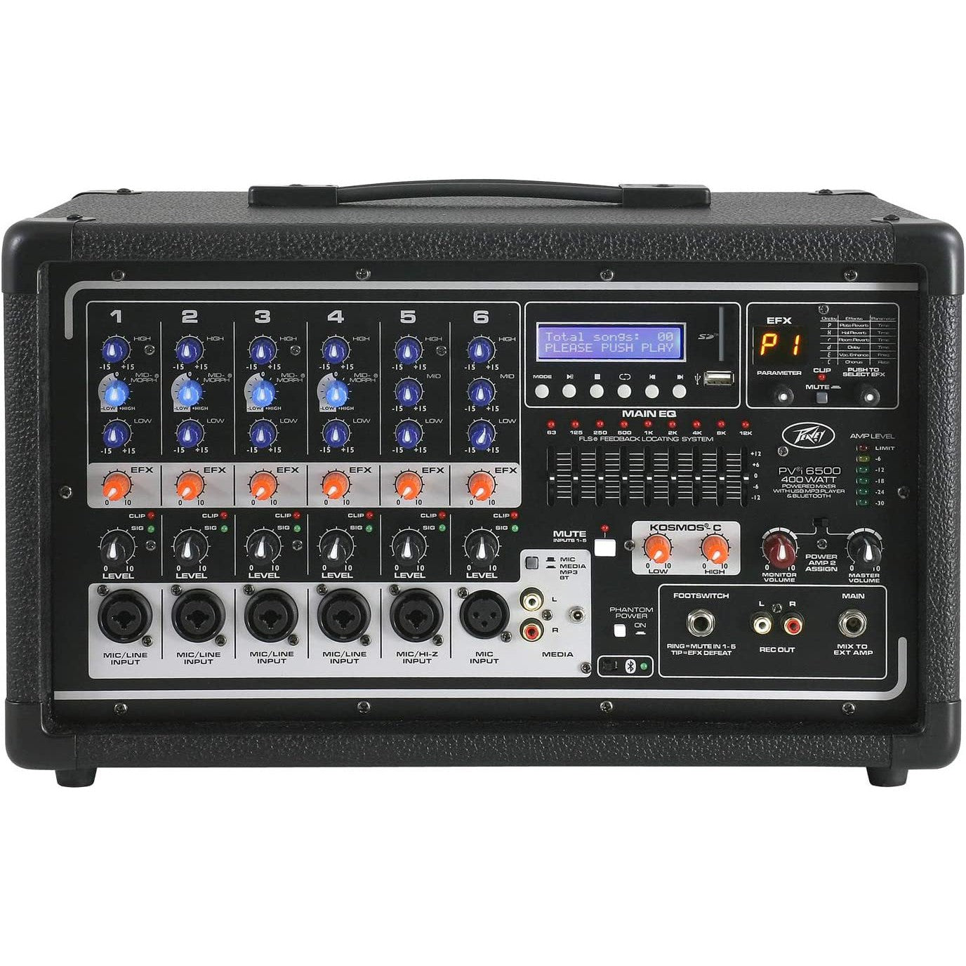 Peavey PVi 6500 6-Channel 400W Powered PA Head with Bluetooth and FX,