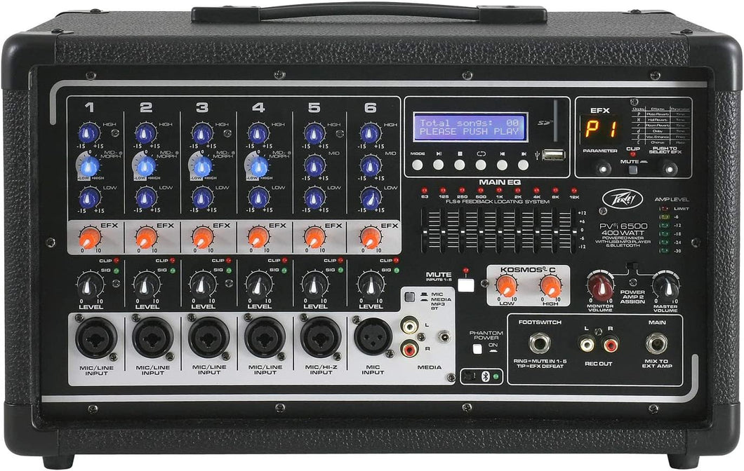 Peavey PVi 6500 6-Channel 400W Powered PA Head with Bluetooth and FX,